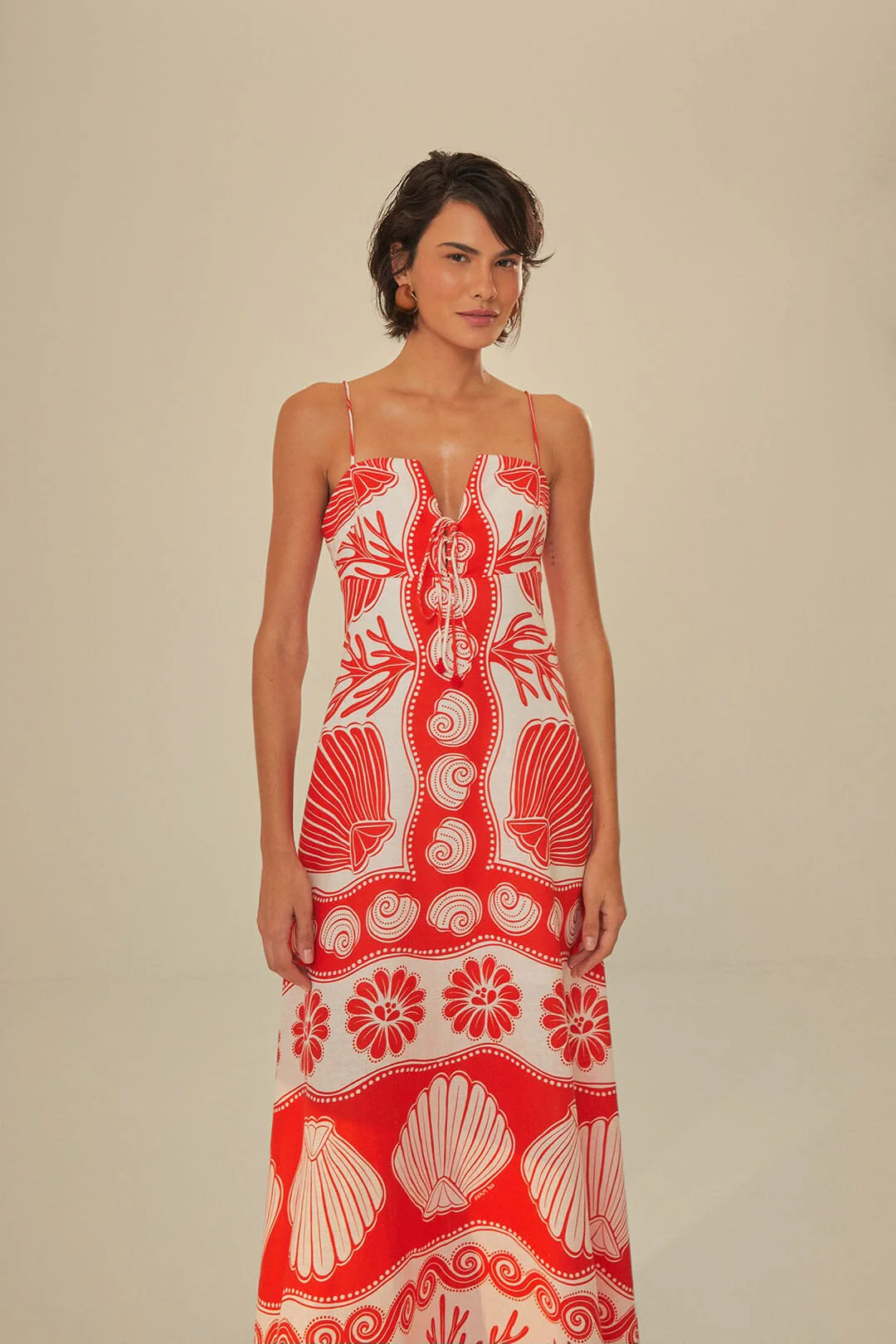 White Ainika Shell LENZING™ ECOVERO™ Euroflax™ Maxi Dress - Image 3