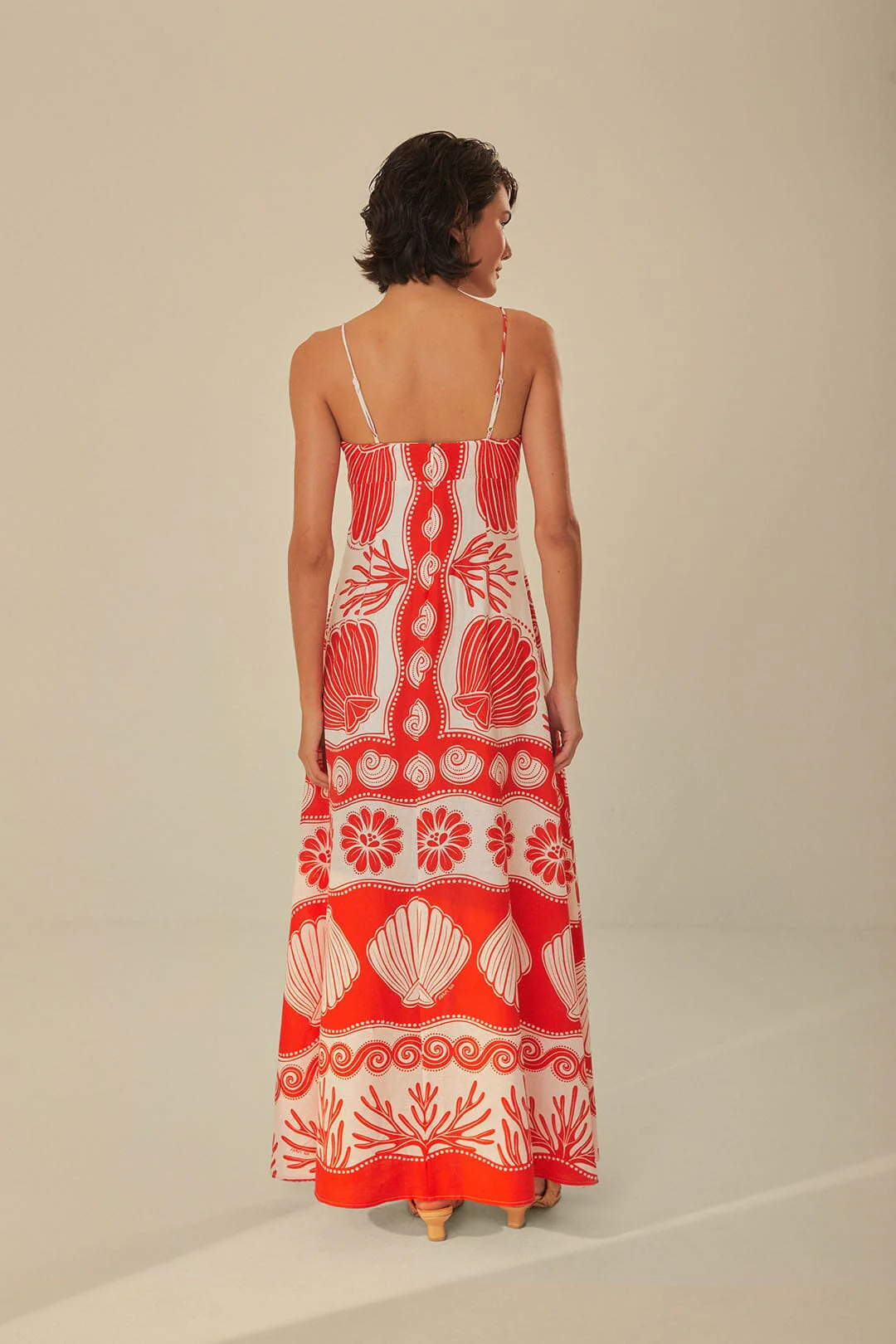 White Ainika Shell LENZING™ ECOVERO™ Euroflax™ Maxi Dress - Image 4