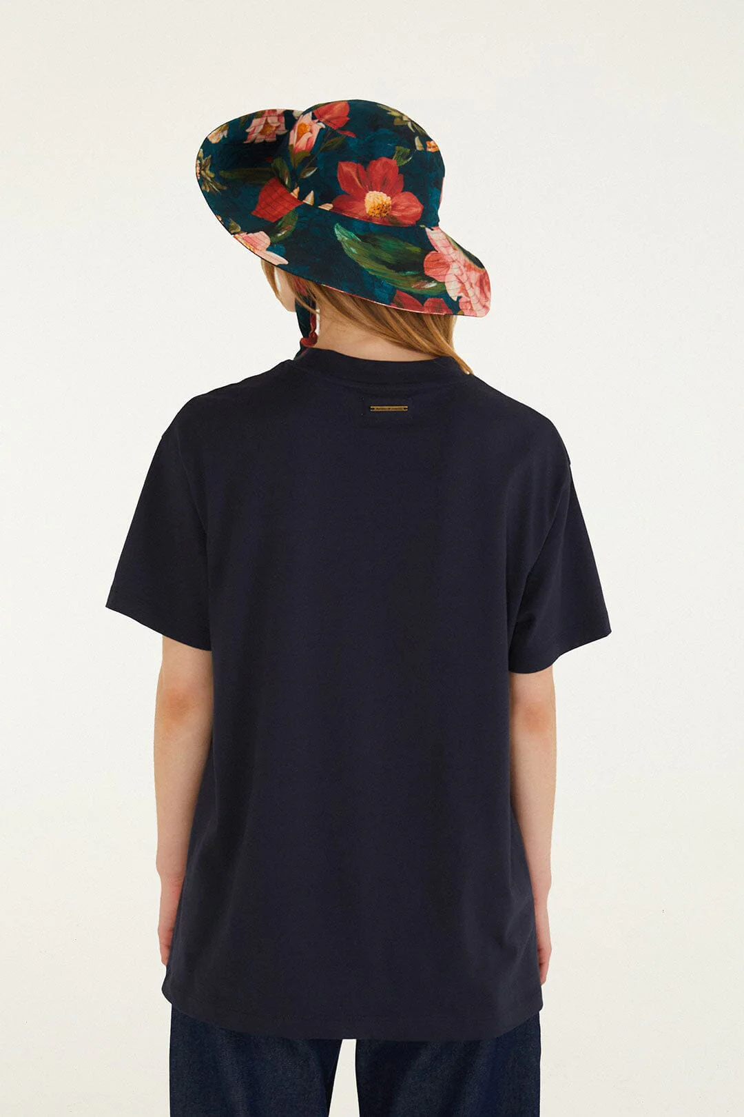 Wild Flower Navy Blue T-Shirt - Image 5