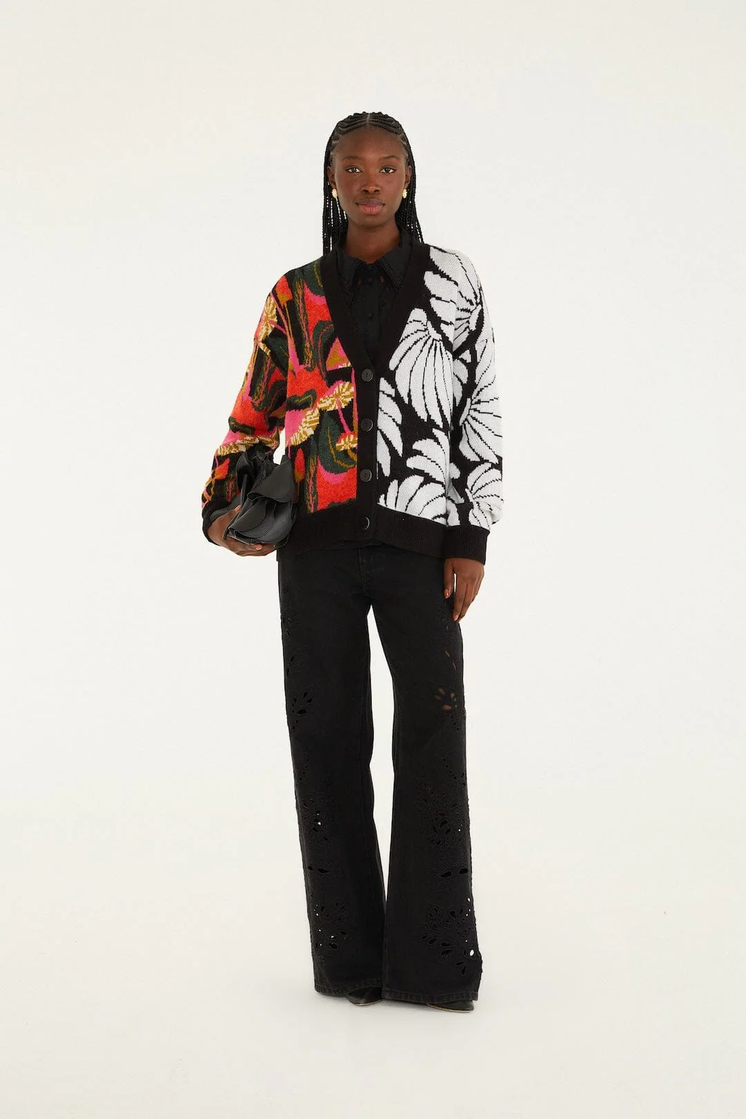 Mix Wild Mushrooms Knit Cardigan - Image 4