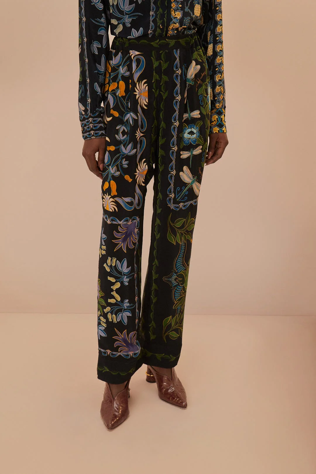 Black Winter Garden Pajama Pants - Image 3