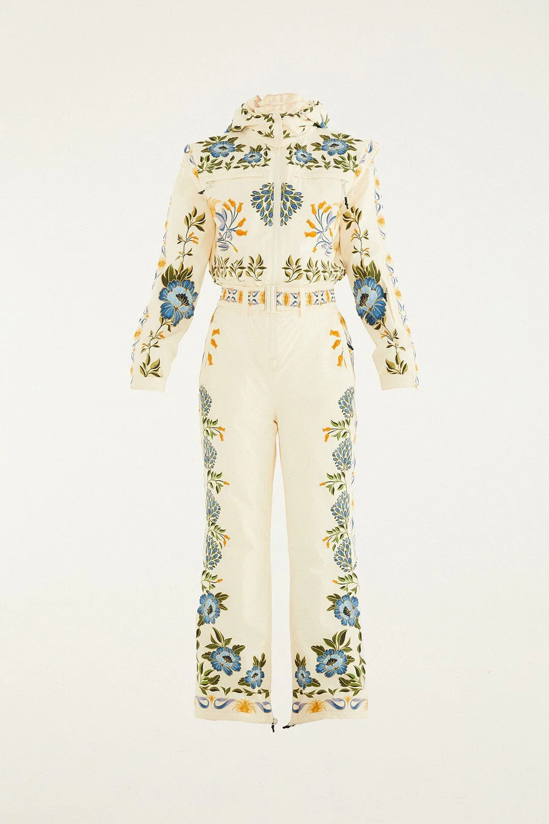 Off-White Winter Garden Hooded Belted Ski Jumpsuit - Image 8