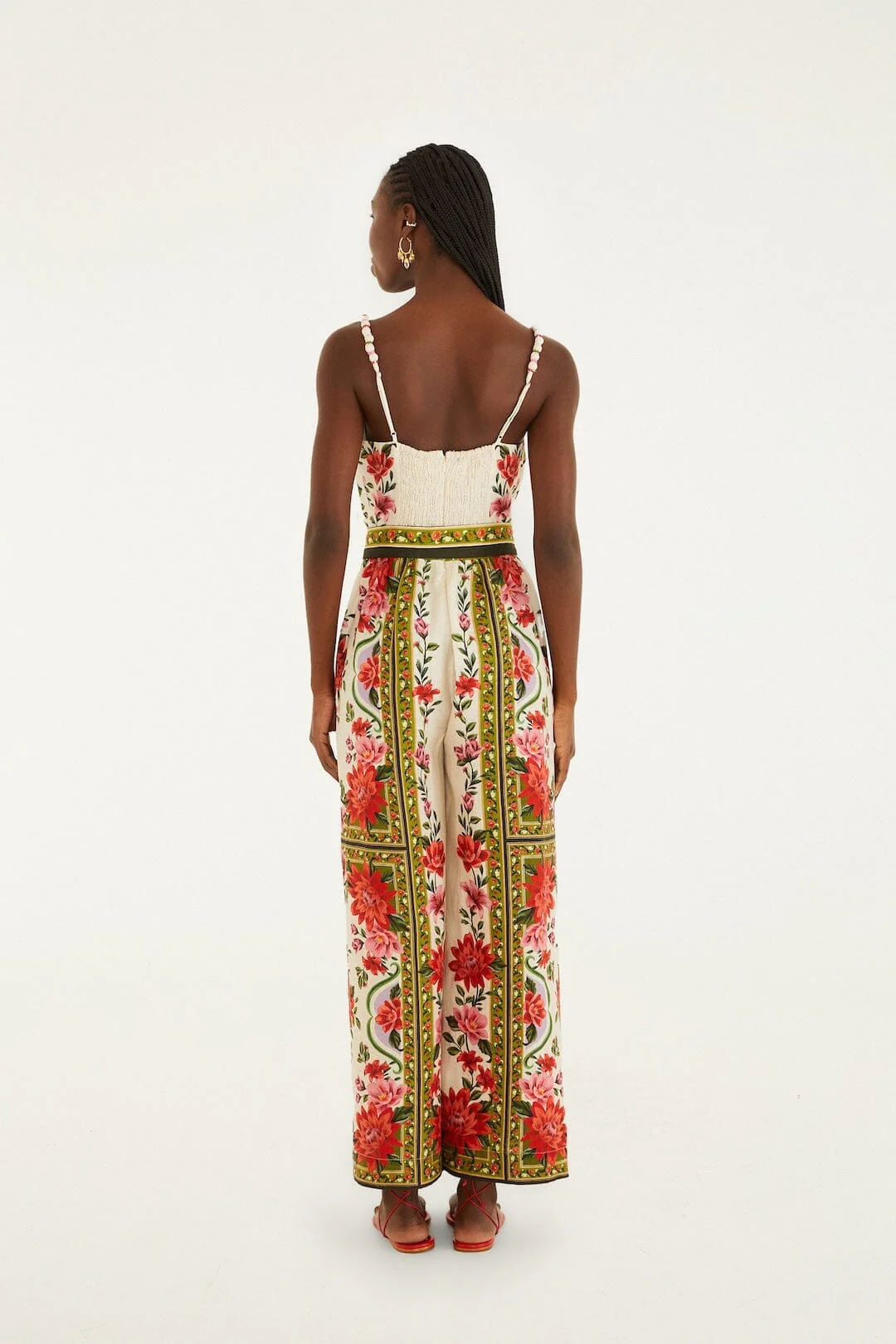Sand Wonder Rio Sleeveless Euroflax™ Premium Linen Wide-Leg Jumpsuit - Image 3