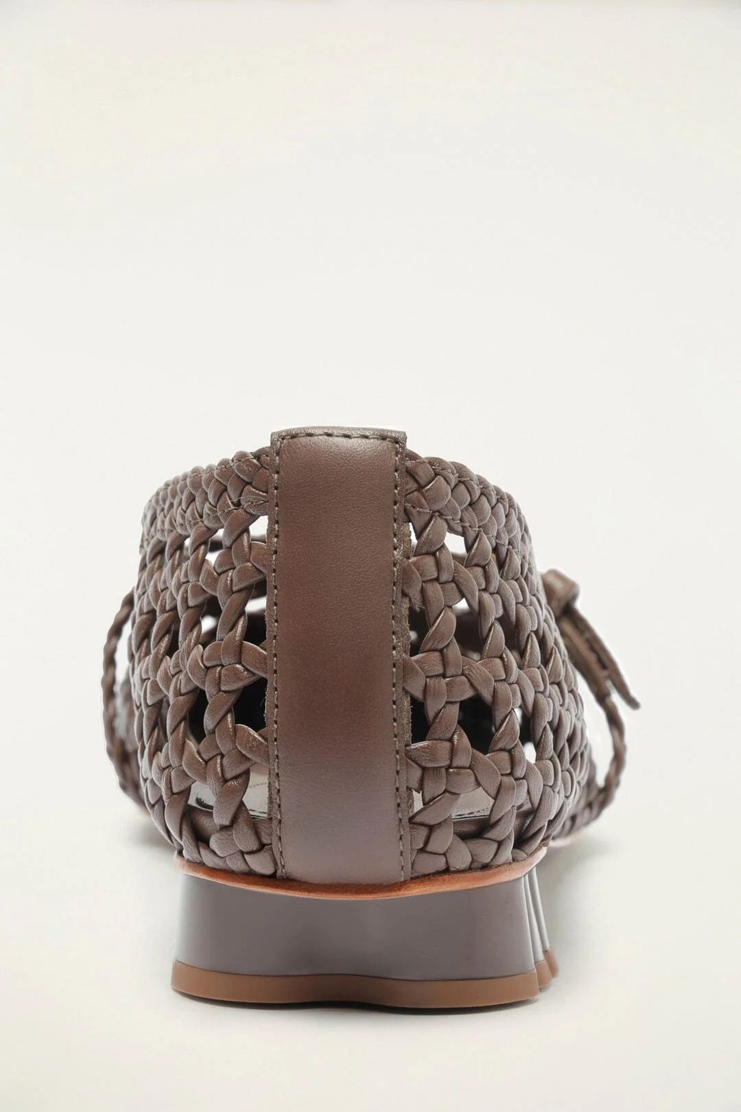 Brown Woven Mary Jane Ballerina - Image 4