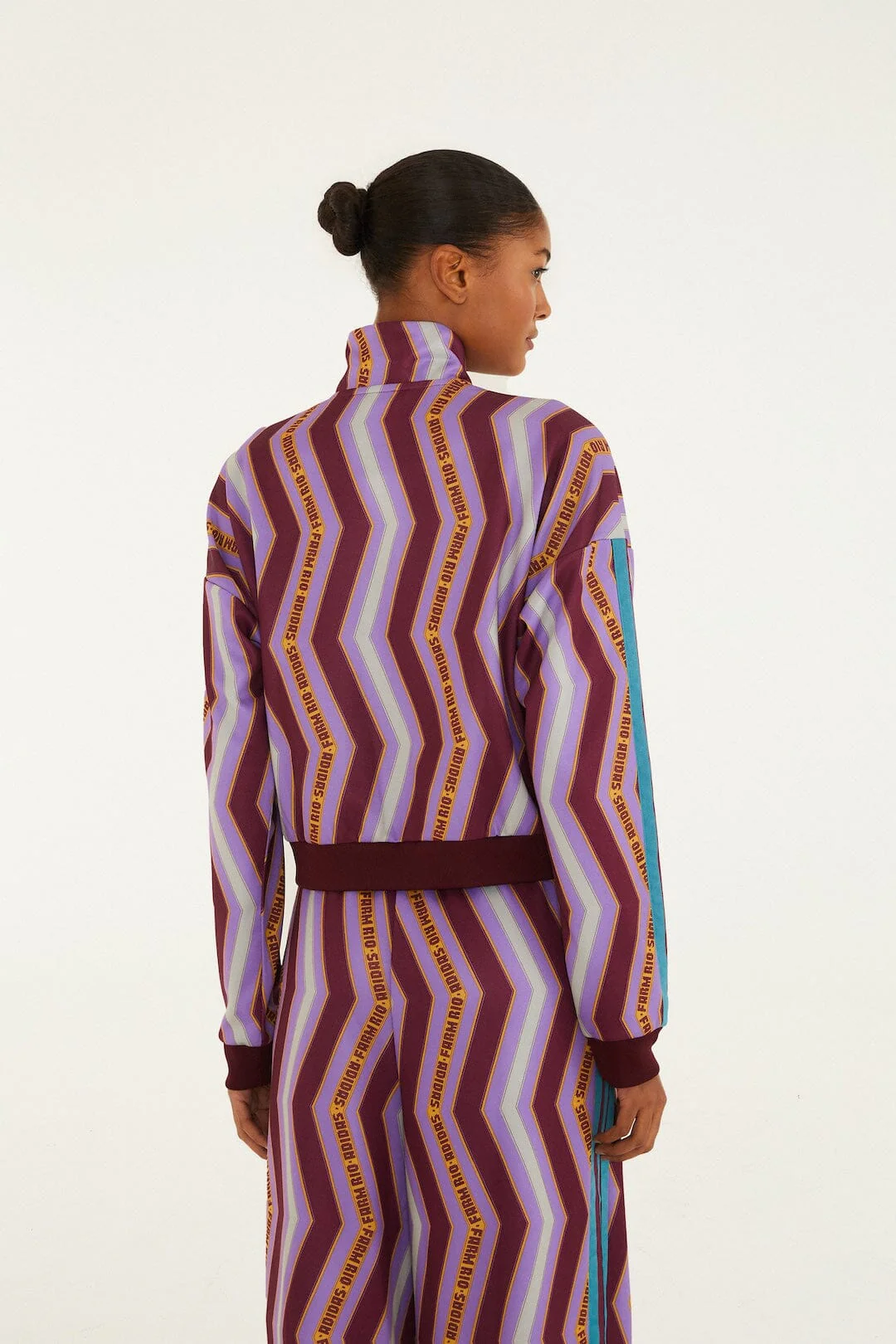Zig Zag Stripes Lilac Adidas Tiro Jacket - Image 4
