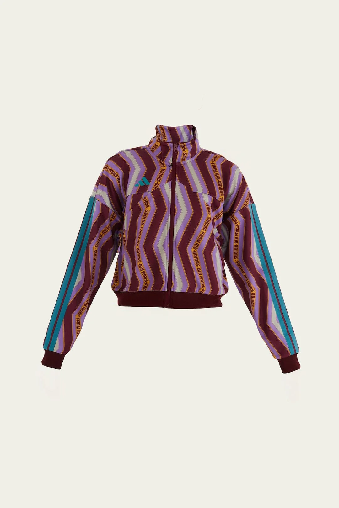 Zig Zag Stripes Lilac Adidas Tiro Jacket - Image 5
